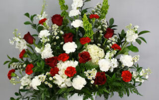 Radebaugh Florist Sympathy and Funeral Floral Products Baltimore Funeral Flowers Standing Sprays, Wreaths, Casket Flowers, Fireside Baskets